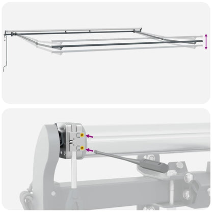 vidaXL Einziehbare Markise Mehrfarbig 450 x 350 cm Stoff