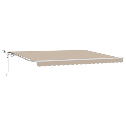 vidaXL Einziehbare Markise Beige 450 x 350 cm Stoff und Metall
