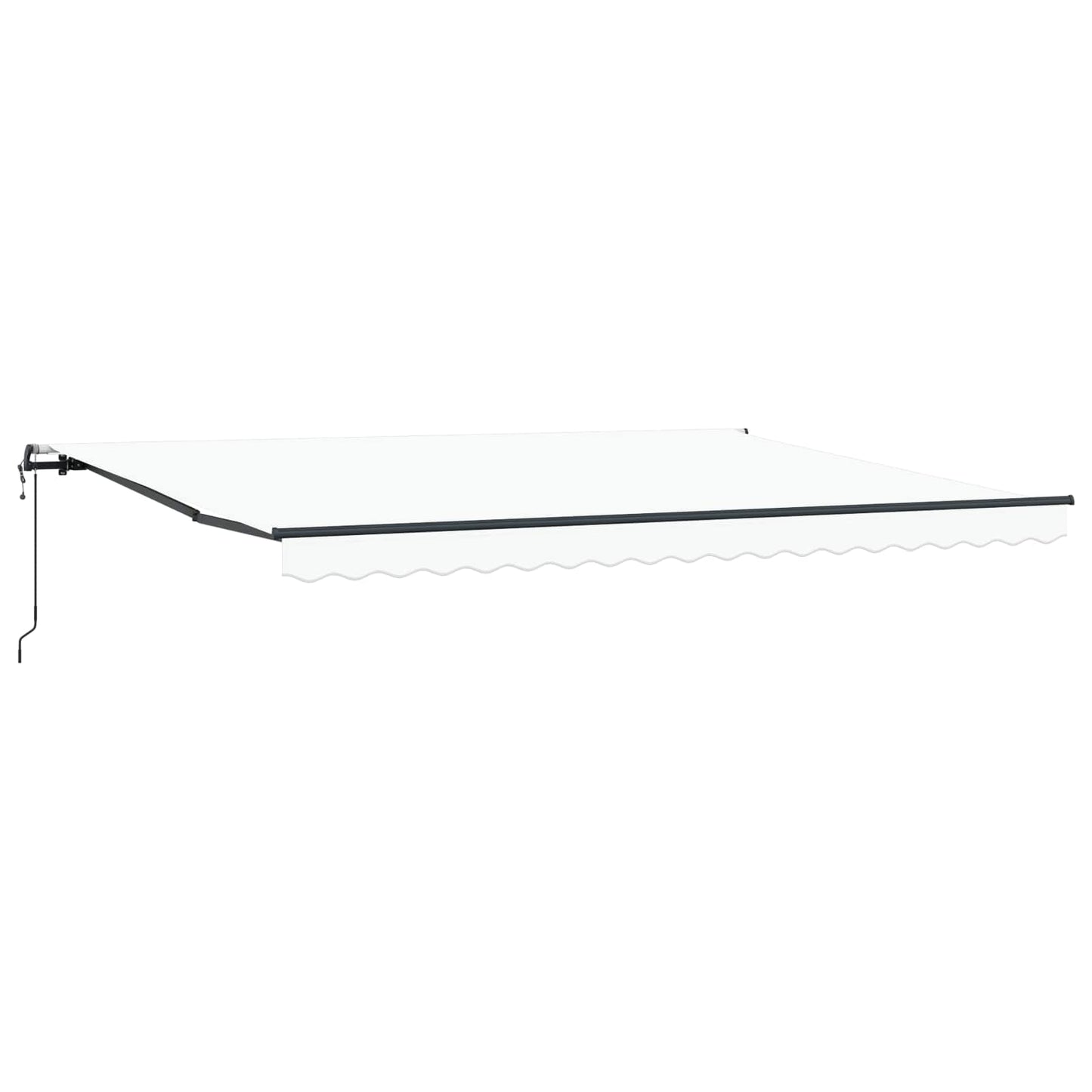vidaXL Einziehbare Markise Weiß 450 x 350 cm Stoff