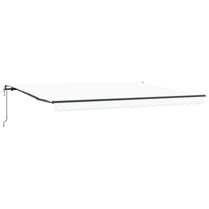 vidaXL Einziehbare Markise Weiß 450 x 350 cm Stoff