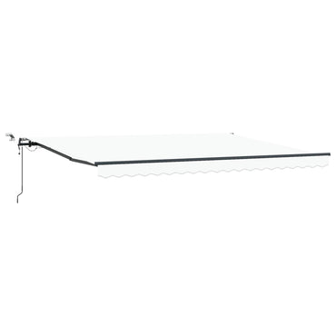 vidaXL Einziehbare Markise mit Weiß 450 x 350 cm Stoff
