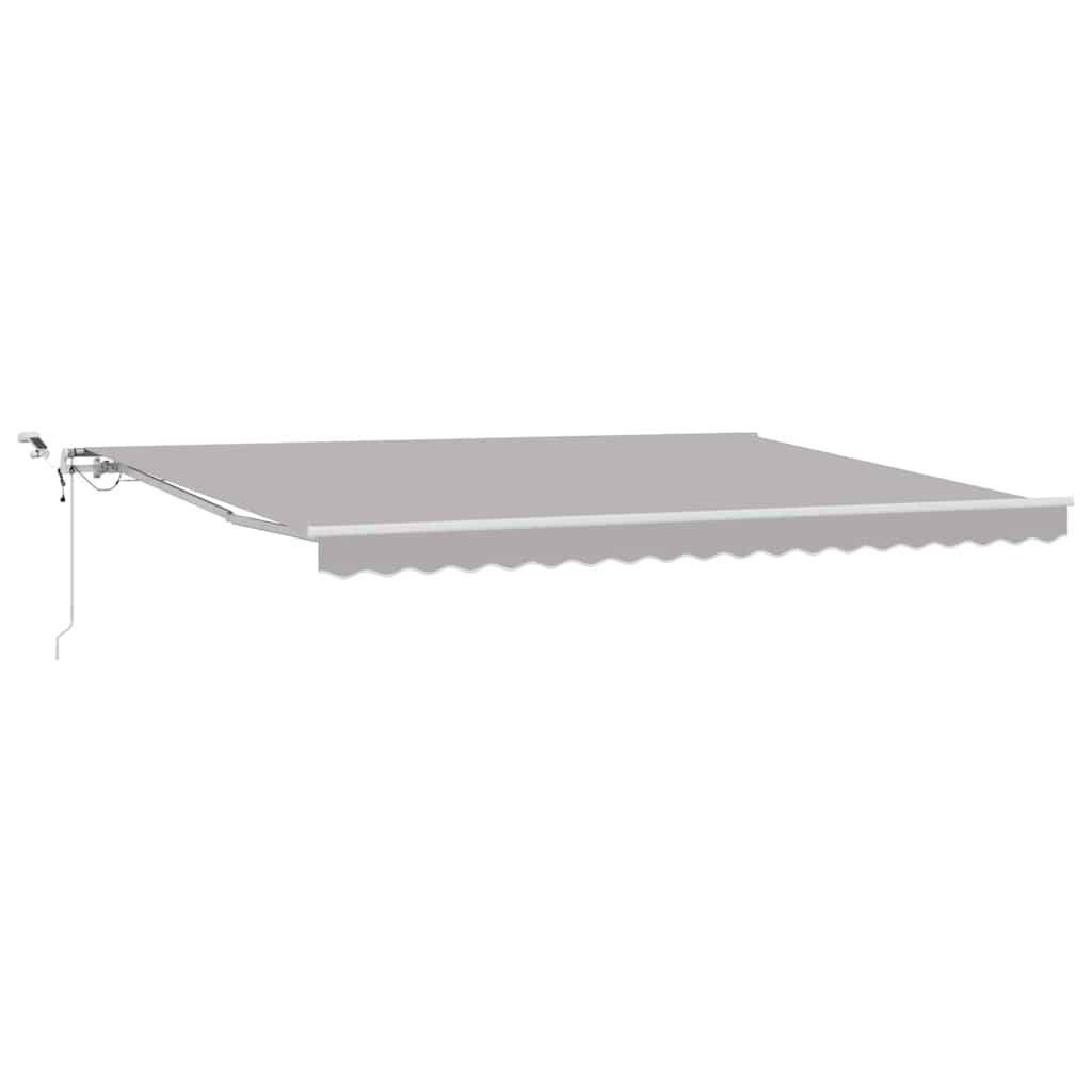 vidaXL Einziehbare Markise Hellgrau 450 x 350 cm Stoff und Metall