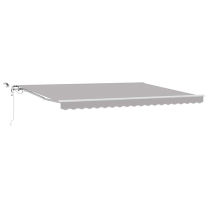 vidaXL Einziehbare Markise Hellgrau 450 x 350 cm Stoff und Metall