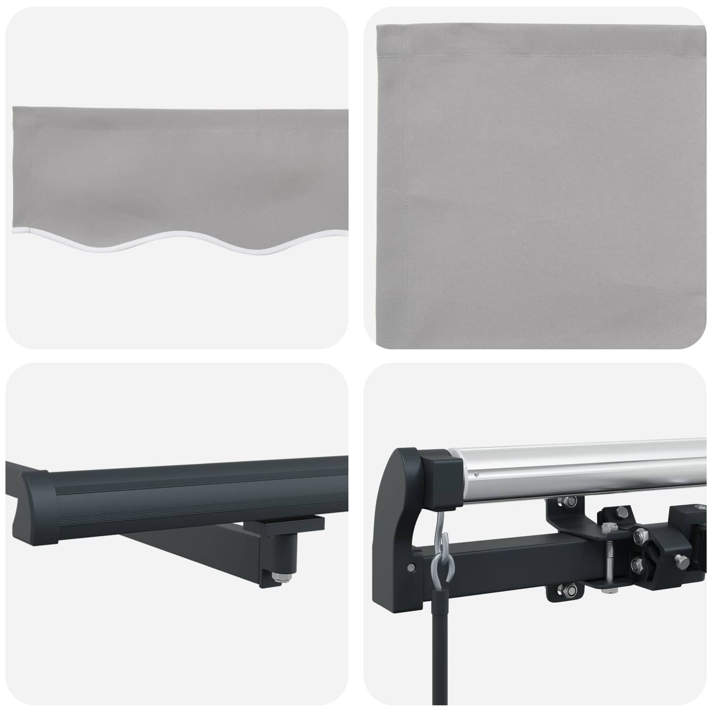 vidaXL Markise hellgrau Hellgrau 450 x 350 cm Stoff