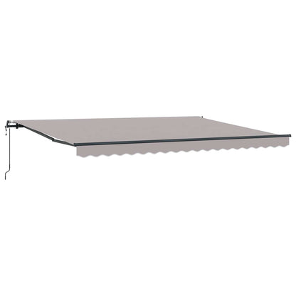 vidaXL Einziehbare Markise Hellgrau 450 x 350 cm Stoff