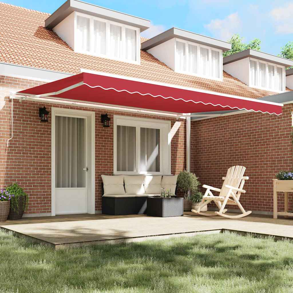 vidaXL Markise Rot 450 x 350 x 165 cm Polyester