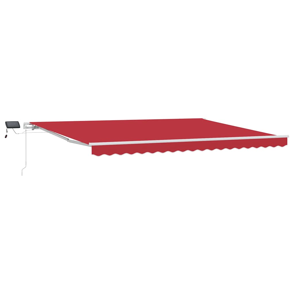 vidaXL Einziehbare Markise Rot 450 x 350 cm Stoff und Stahl