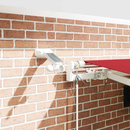 vidaXL Einziehbare Markise Rot 450 x 350 cm Stoff und Metall