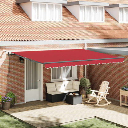 vidaXL Markisenstoff mit Rot 450 x 350 cm Polyester