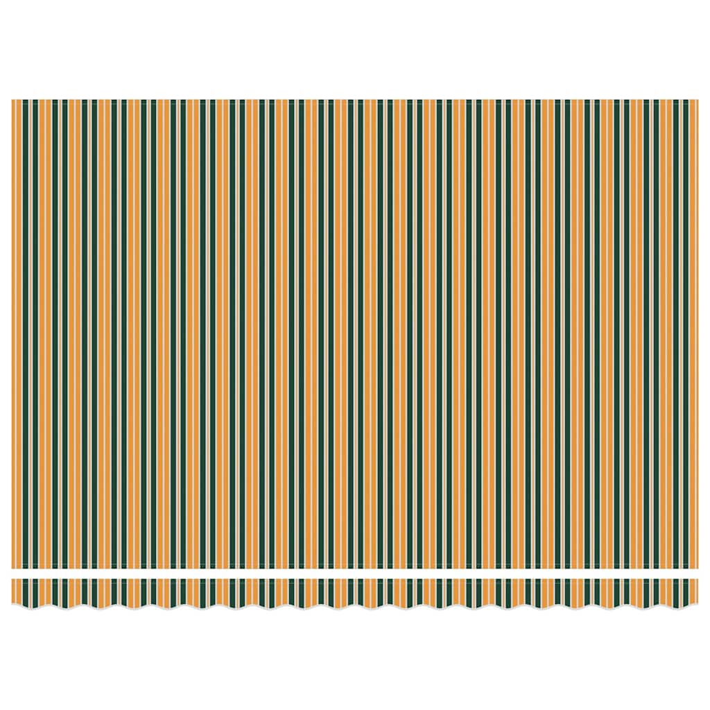 vidaXL Einziehbare Markise Grün und Gelb 450 x 350 cm Grün und Gelb