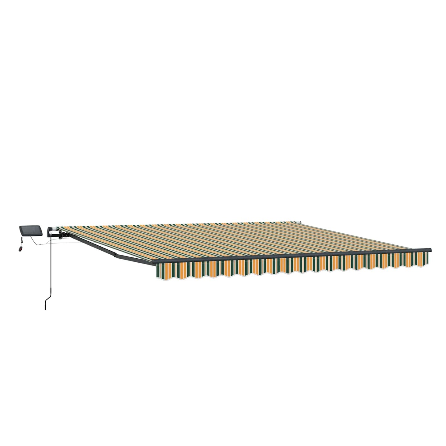 vidaXL Einziehbare Markise Grün und Gelb 450 x 350 cm Stoff