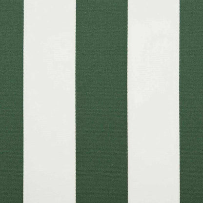 vidaXL Einziehbare Markise Grün und Weiß 450 × 350 cm Stoff und Metall