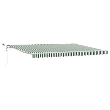 vidaXL Einziehbare Markise Grün und Weiß 450 x 350 cm Stoff und Metall
