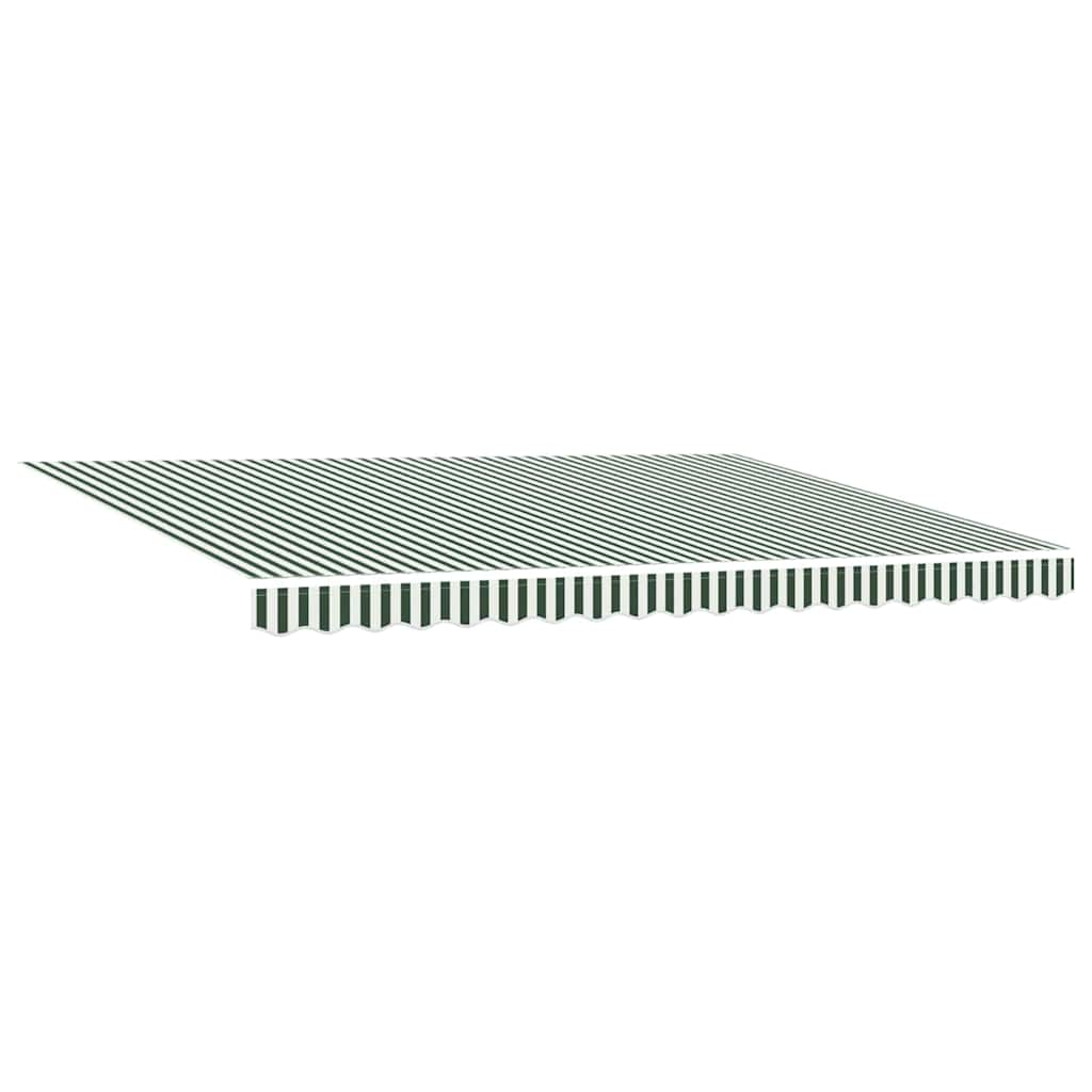 vidaXL Einziehbare Markise Grün und Weiß 450 x 350 cm Stoff und Metall