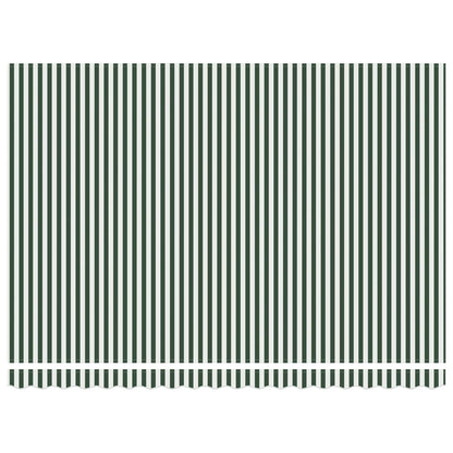 vidaXL Einziehbare Markise Grün und Weiß 450 x 350 cm Stoff