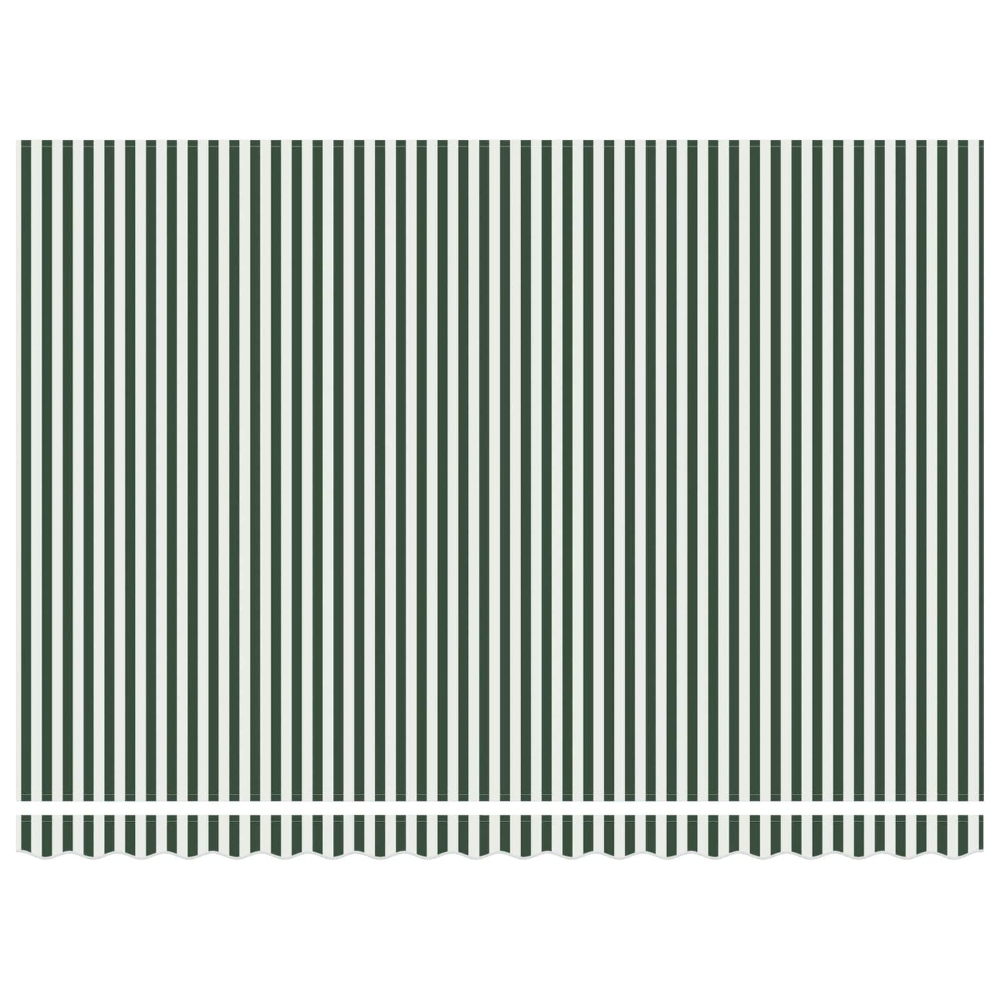 vidaXL Einziehbare Markise mit Grün und Weiß 450 x 350 cm Stoff
