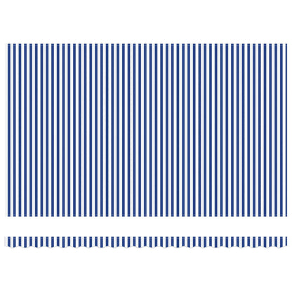 vidaXL Einziehbare Markise Blau und Weiß 500 x 300 cm