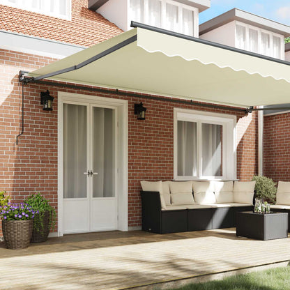 vidaXL Einziehbare Markise Creme 500 x 300 cm Polyester und Metall