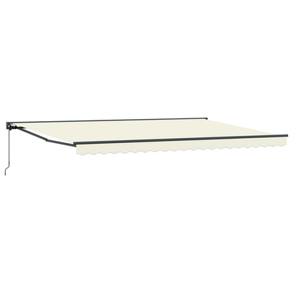 vidaXL Einziehbare Markise Creme 500 x 300 cm Polyester und Metall