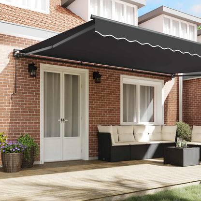 vidaXL Einziehbare Markise Anthrazit 500 x 300 cm Polyester und Metall