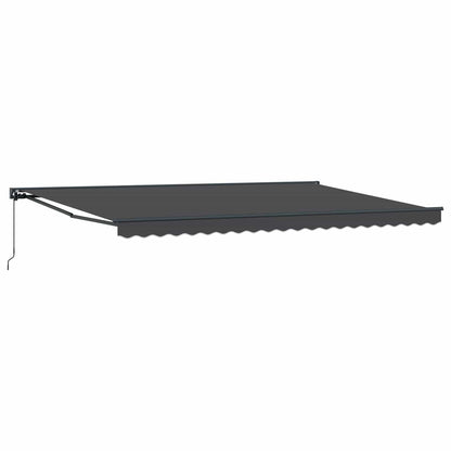 vidaXL Einziehbare Markise Anthrazit 500 x 300 cm Polyester und Metall