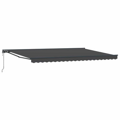 vidaXL Store banne rétractable anthracite 500 x 300 cm en polyester et métal