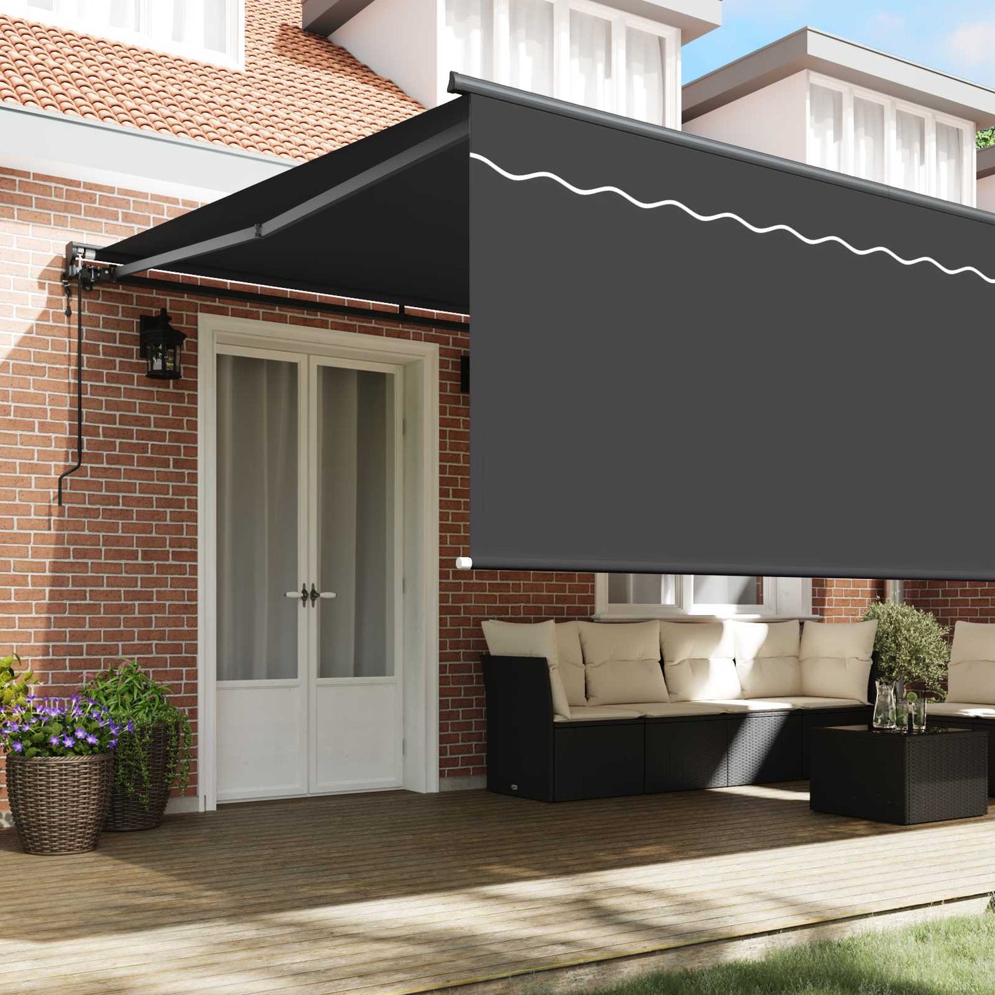 vidaXL Einziehbare Markise Anthrazit 500 x 300 cm