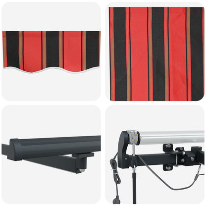 vidaXL Markisenstoff mit Orange und Braun 500 x 300 cm Polyester