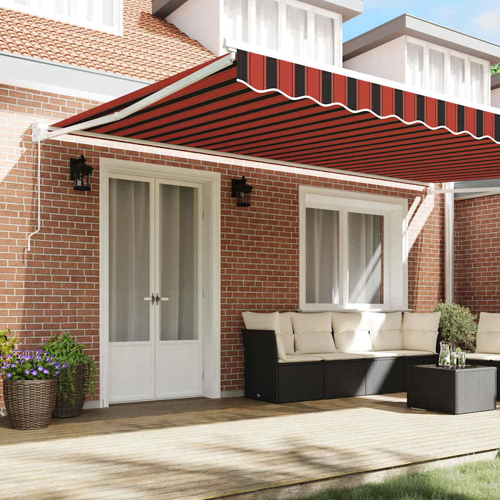vidaXL Markise Orange und Braun 500 x 300 x 165 cm
