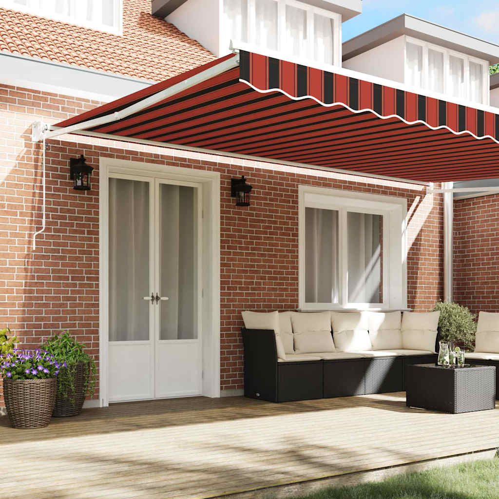 vidaXL Markise Orange und Braun 500 x 300 x 165 cm
