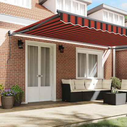 vidaXL Markise Orange und Braun 500 x 300 x 165 cm