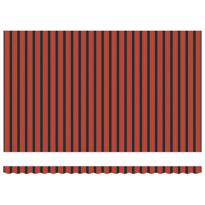 vidaXL Einziehbare Markise Orange und Schwarz 500 x 300 cm