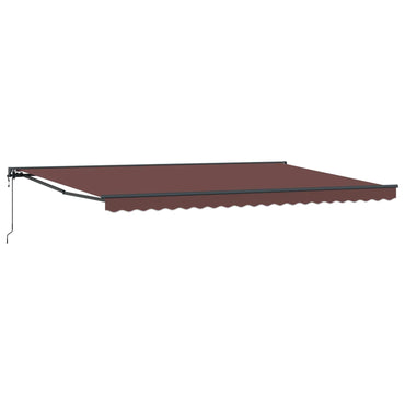 vidaXL Einziehbare Markise Braun 500 x 300 cm Polyester und Metall