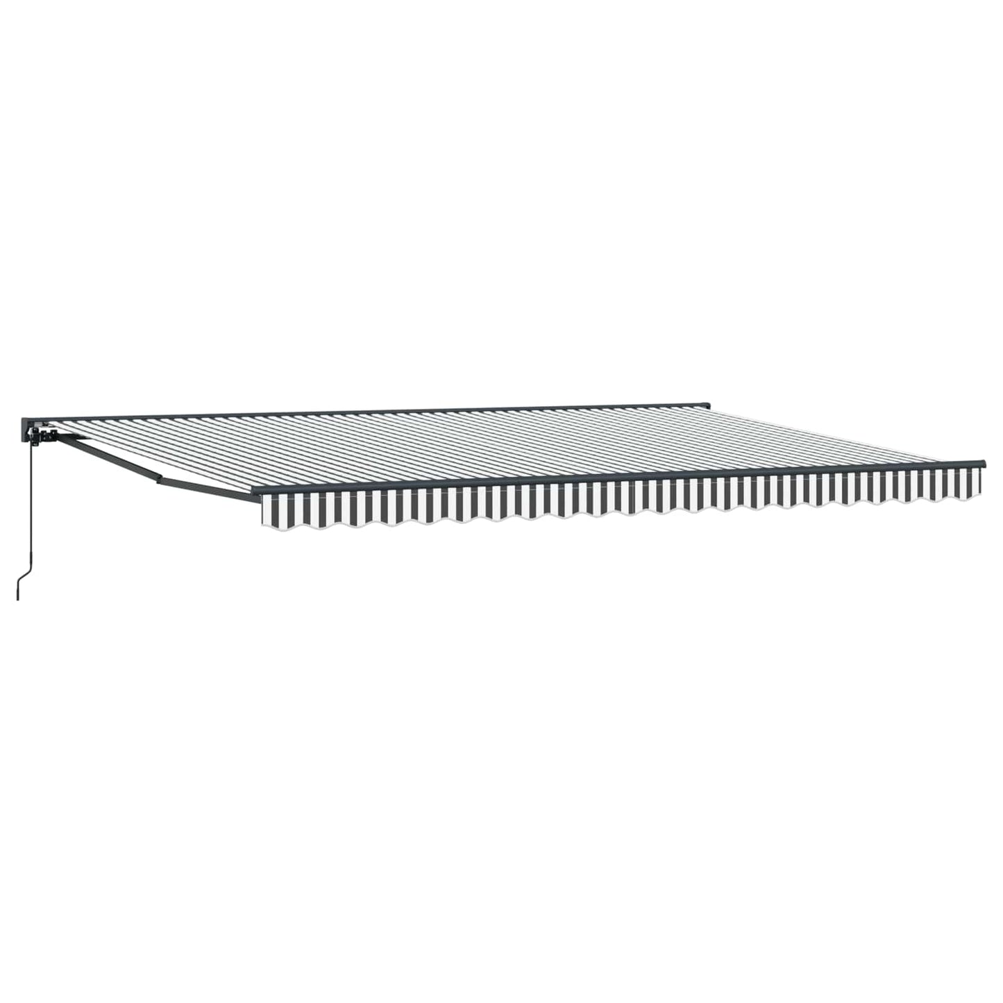 vidaXL Einziehbare Markise Anthrazit und Weiß 500 x 300 cm