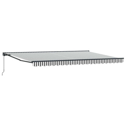 vidaXL Einziehbare Markise Anthrazit und Weiß 500 x 300 cm