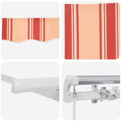 vidaXL Markise Gelb und Orange 500 x 300 x 165 cm Polyester und Metall