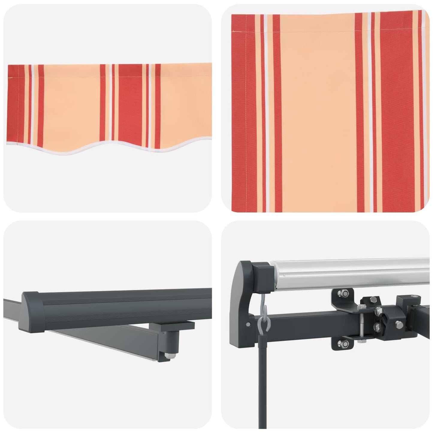 vidaXL Store banne rétractable Jaune et orange 500 x 300 cm en tissu