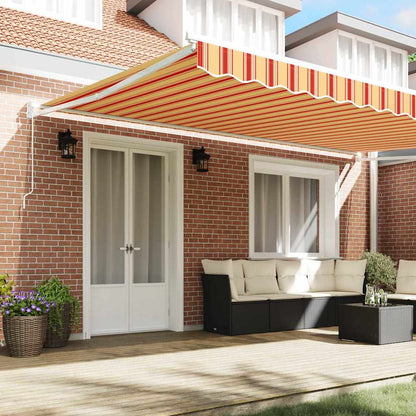 vidaXL Markise Gelb und Orange 500 x 300 x 165 cm Polyester und Metall