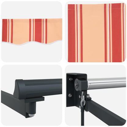 Markise Gelb und Orange 500 x 300 x 165 cm Polyester und Metall