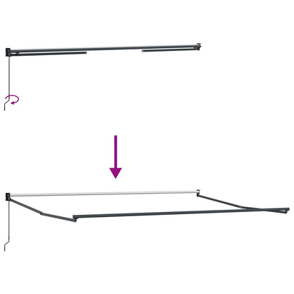 Markise Gelb und Orange 500 x 300 x 165 cm Polyester und Metall