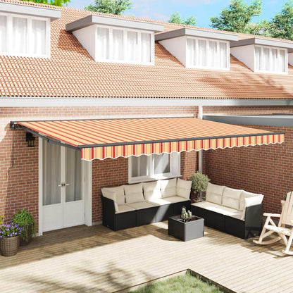 vidaXL Auvent rétractable multicolore 500 x 300 cm