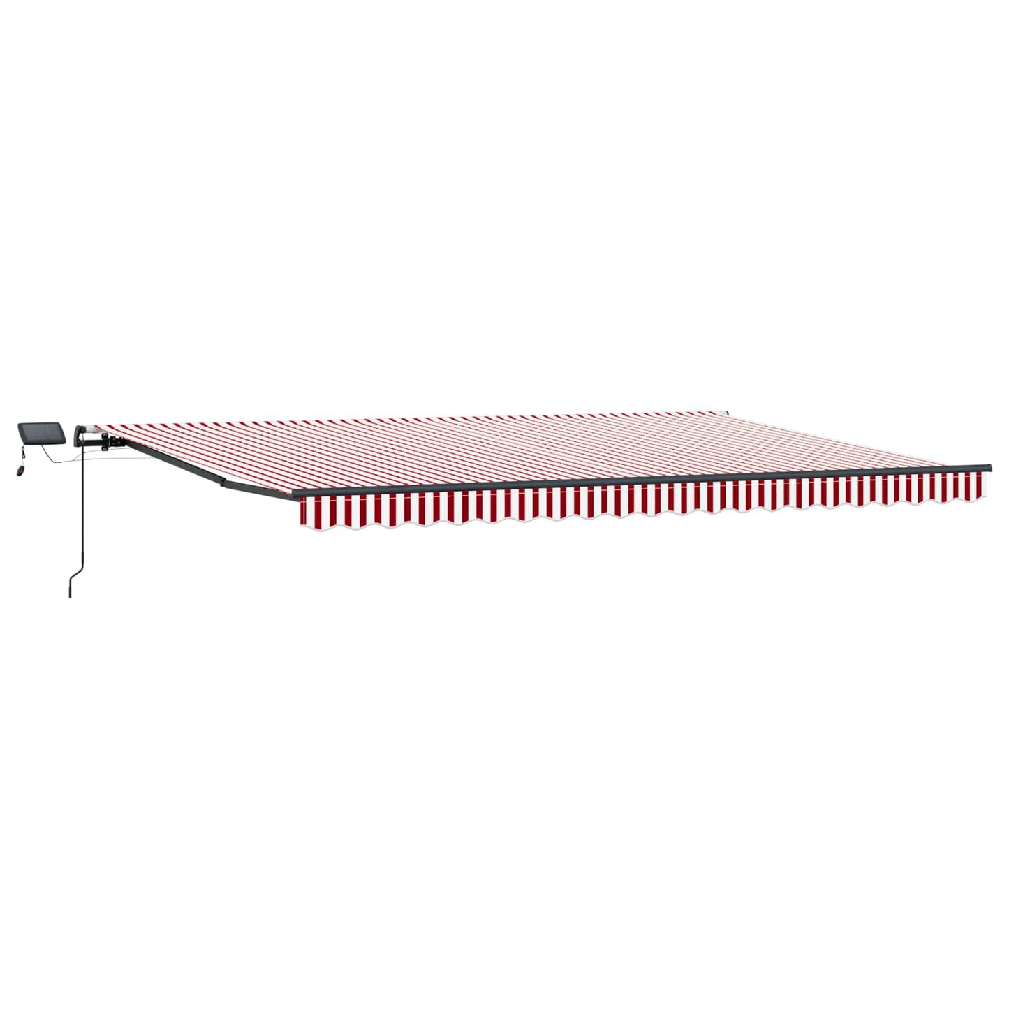 vidaXL Einziehbare Markise Rot und Weiß 500 x 300 cm Stoff