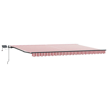 vidaXL Einziehbare Markise Rot und Weiß 500 x 300 cm Stoff