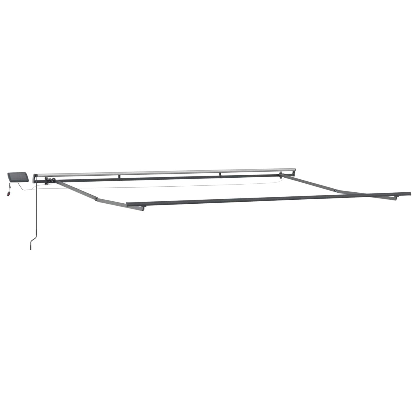 vidaXL Einziehbare Markise Rot und Weiß 500 x 300 cm Stoff