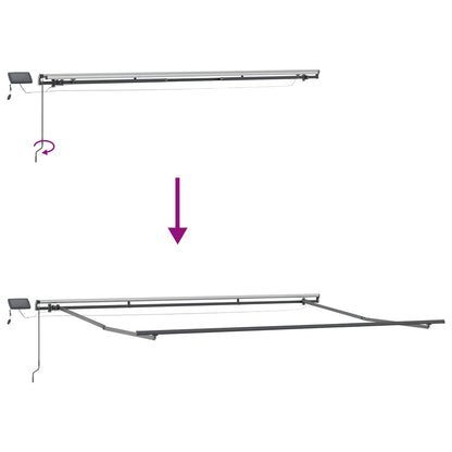 vidaXL Einziehbare Markise Rot und Weiß 500 x 300 cm Stoff