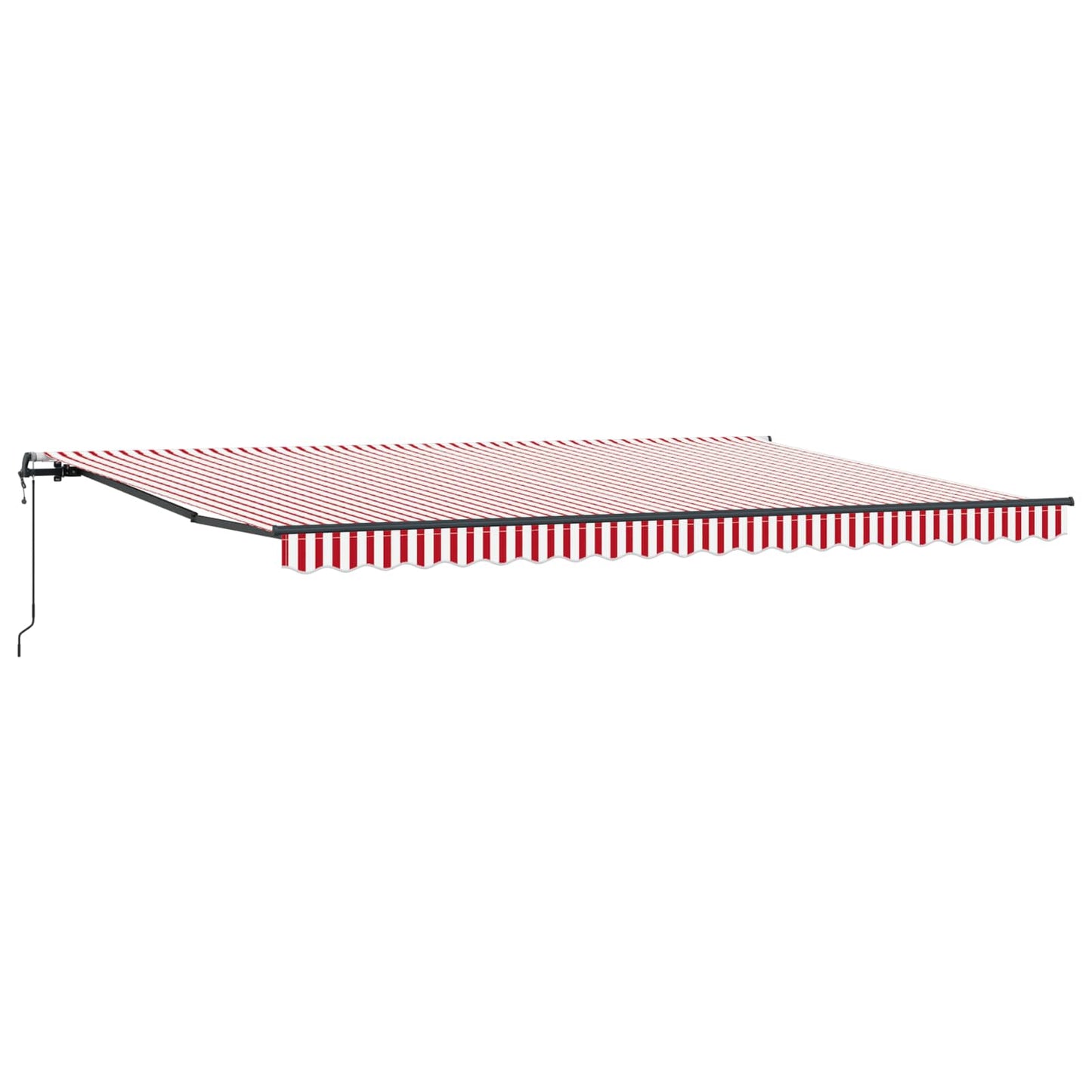 vidaXL Einziehbare Markise Rot und Weiß 500 x 300 cm Stoff