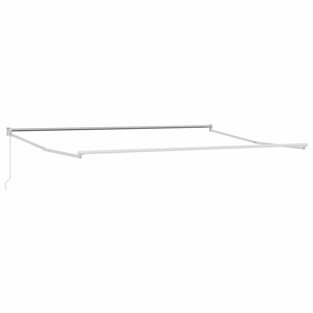 vidaXL Einziehbare Markise Rot und Weiß 500 × 300 cm Stoff und Metall