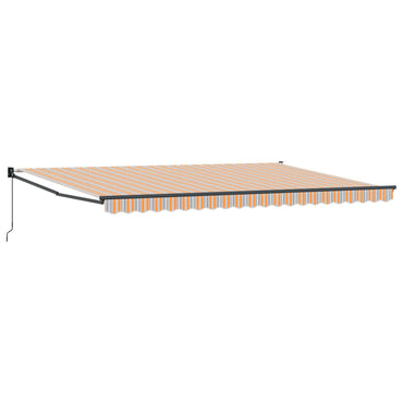 vidaXL Einziehbare Markise Mehrfarbig 500 × 300 cm Stoff und Metall