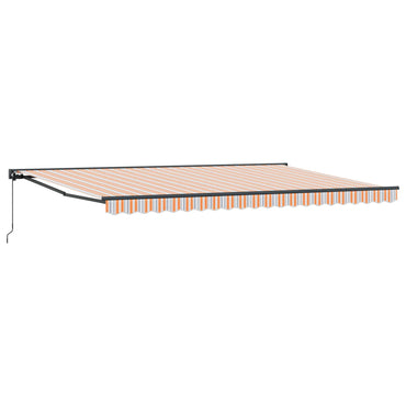 vidaXL Einziehbare Markise Bunt gestreift 500x300 cm Stoff