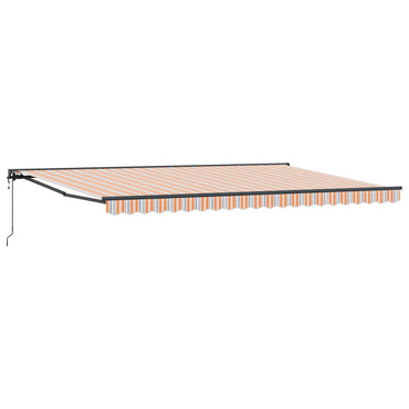 vidaXL Einziehbare Markise Bunt gestreift 500x300 cm Stoff